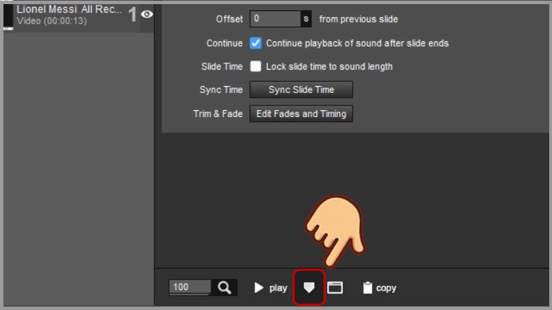 Nhấn chọn biểu tượng Keyframe Editor bên dưới