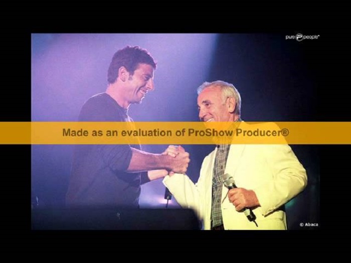 Dòng chữ Made as an evaluation of ProShow Producer