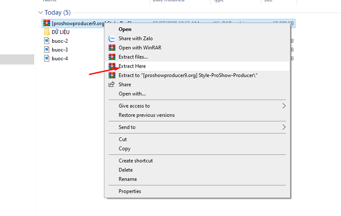 Sau khi tải file .ZIP hoặc .RAR về máy, dùng WinRAR hoặc 7-Zip để giải nén.